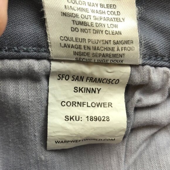 Warp + Weft Women's LuxSculpt Skinny Jeans 30x28 Classic Casual Purple Preppy - Picture 12 of 15